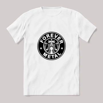 Forever metal starbuck paródia. Fehér póló