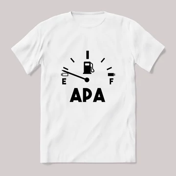 Apa, üres a tank. feliratos fehér póló.