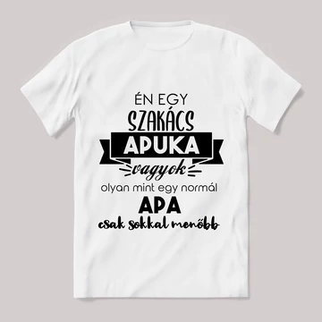 Menő szakács apuka vagyok. Feliratos fehér póló.