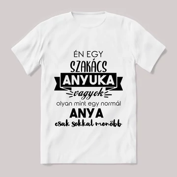 Menő szakács anyuka vagyok. Feliratos fehér póló.
