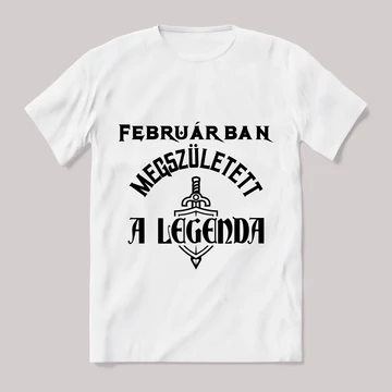 Februárban megszületett a legenda.  Feliratos fehér póló.