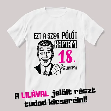 Ezt a sz@r pólót kaptam szülinapra. Fehér feliratos vicces póló.