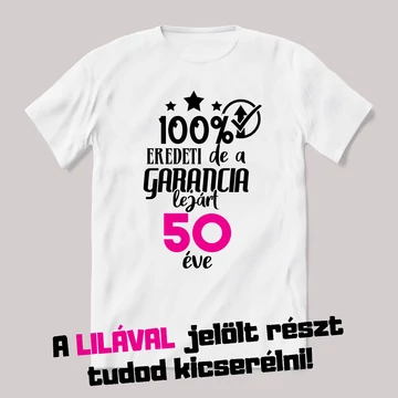 100% eredeti, de a garancia lejárt. Fehér szülinapos feliratos vicces póló.