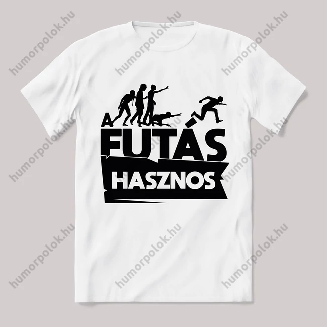 A futás hasznos zombis fehér póló