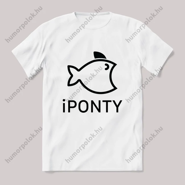 I ponty. Feliratos fehér póló.