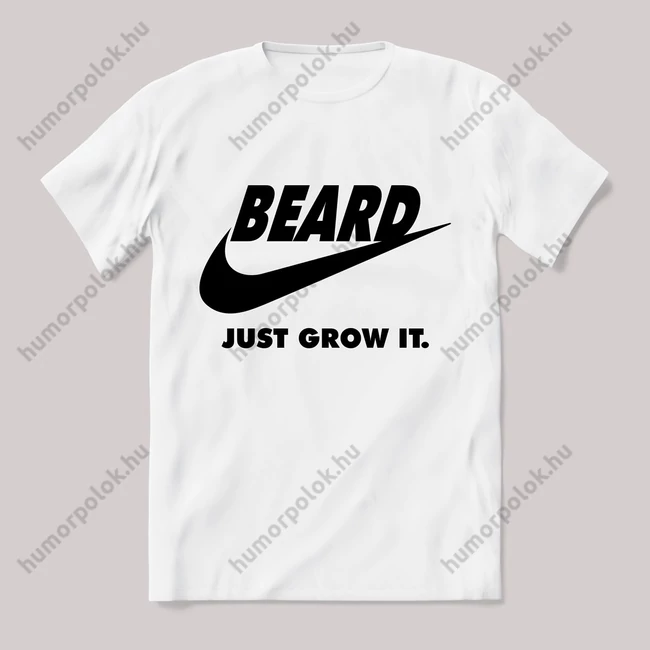 Beard nike paródia. Fehér póló