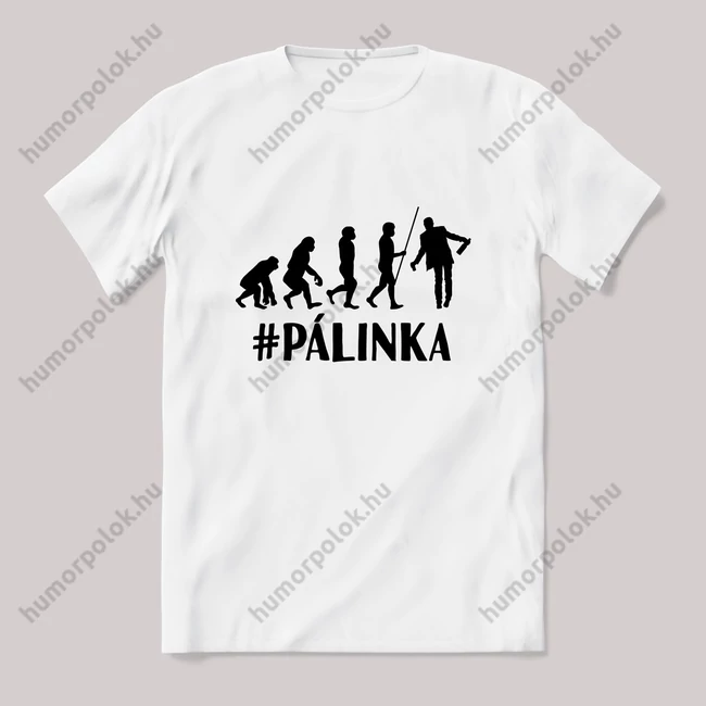 Pálinka evolúció. fehér póló.
