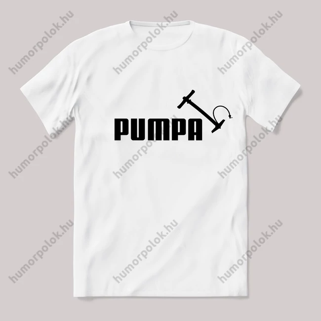 Pumpa puma paródia fehér póló.