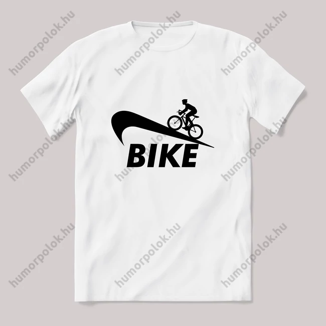 Bike nike paródia fehér póló