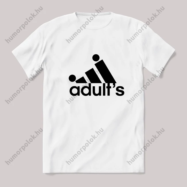 Adults adidas paródia. fehér póló