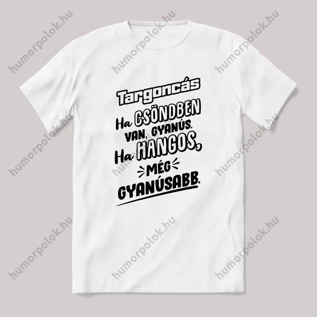 Targoncás, ha csönben van gyanús, ha hangos még gyanúsabb. Fehér feliratos vicces szakmás póló.