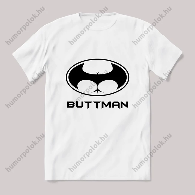 Buttman, batman paródia. fehér póló.