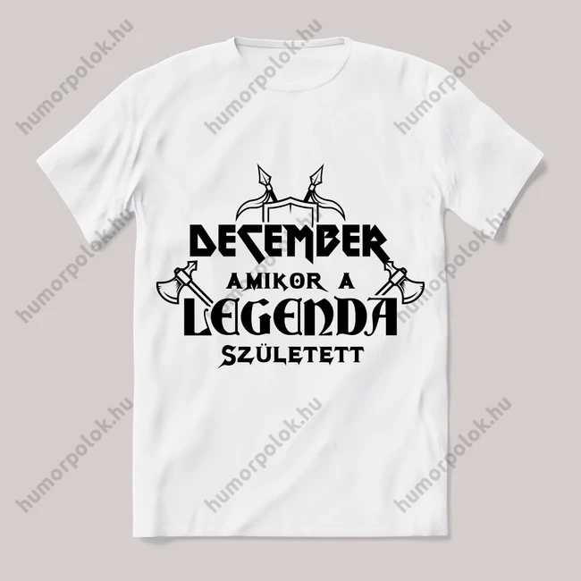 December amikor a legenda megszületett. Feliratos fehér póló.