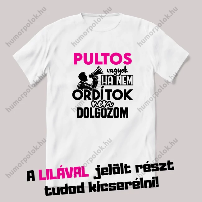 Ha nem ordítok, nem dolgozom. Fehér feliratos vicces szakmás póló.