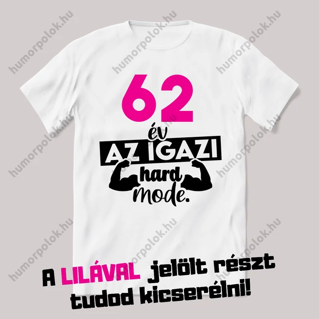 Az igaz hard mode on. Fehér szülinapos feliratos vicces póló.